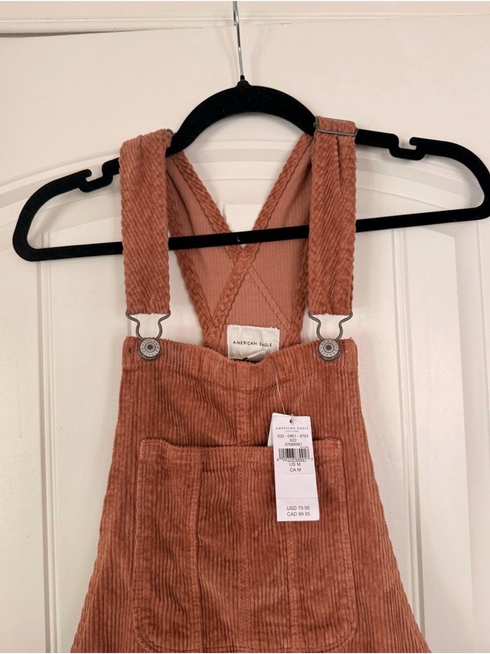 American Eagle Outfitters Rust Corduroy Overalls - Picture 2 of 6